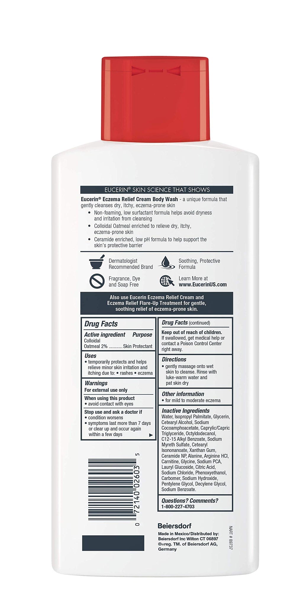Eucerin uso-diario-eczema para un cuidado diario suave.