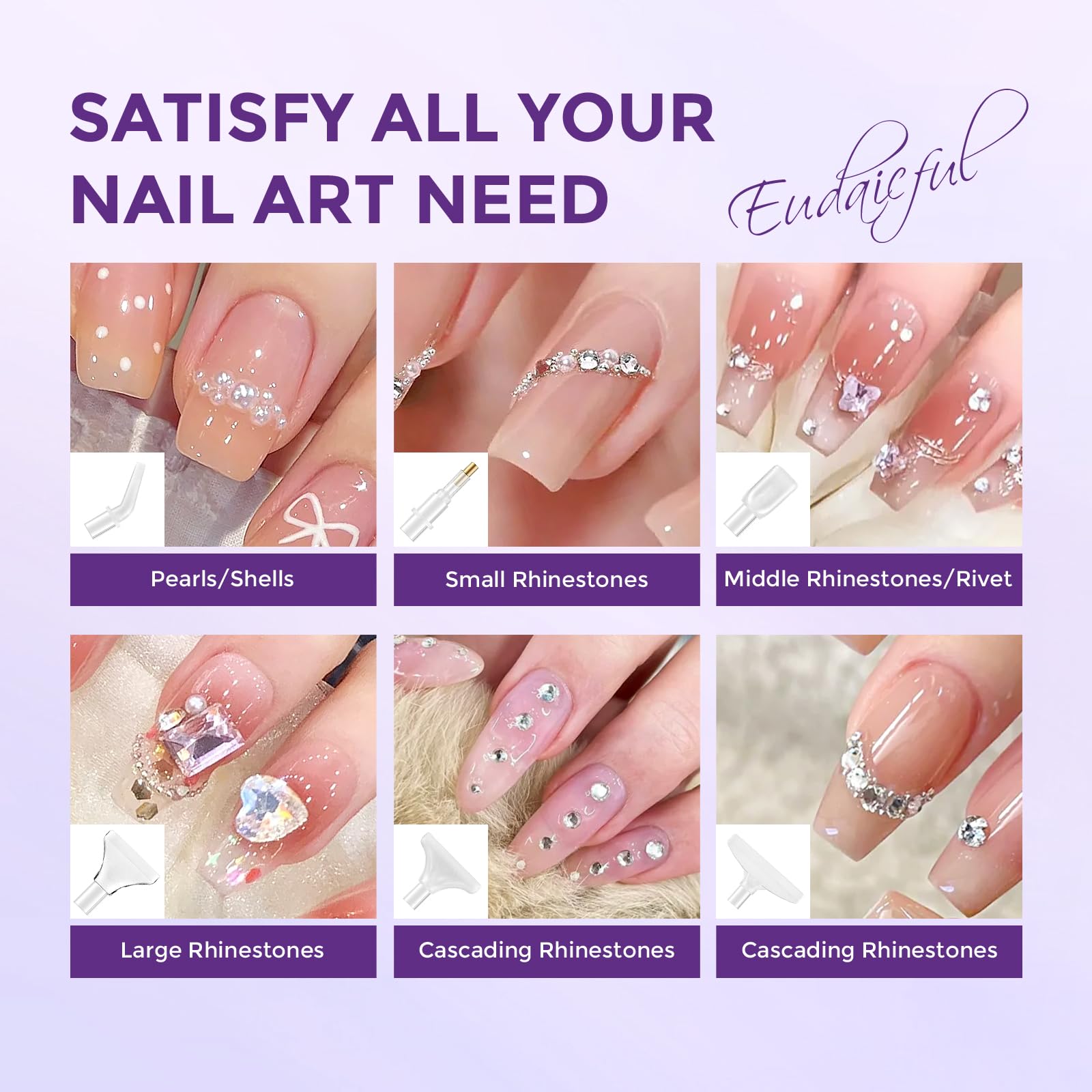 Eudaicful toolkit ideal for DIY nail art and jewelry crafting