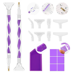 Eudaicful rhinestone picker toolkit purple handle for precise nail art placement