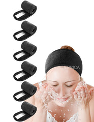 EUICAE hair wrap headband six-pack in white and black, non-slip design
