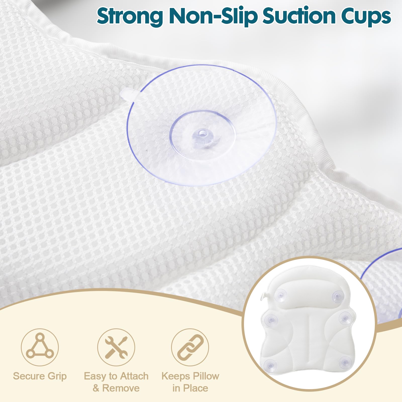 EULAXLAB pillow with laundry bag for easy machine washing