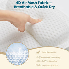 EULAXLAB bath pillow with non-slip suction cups stays in place