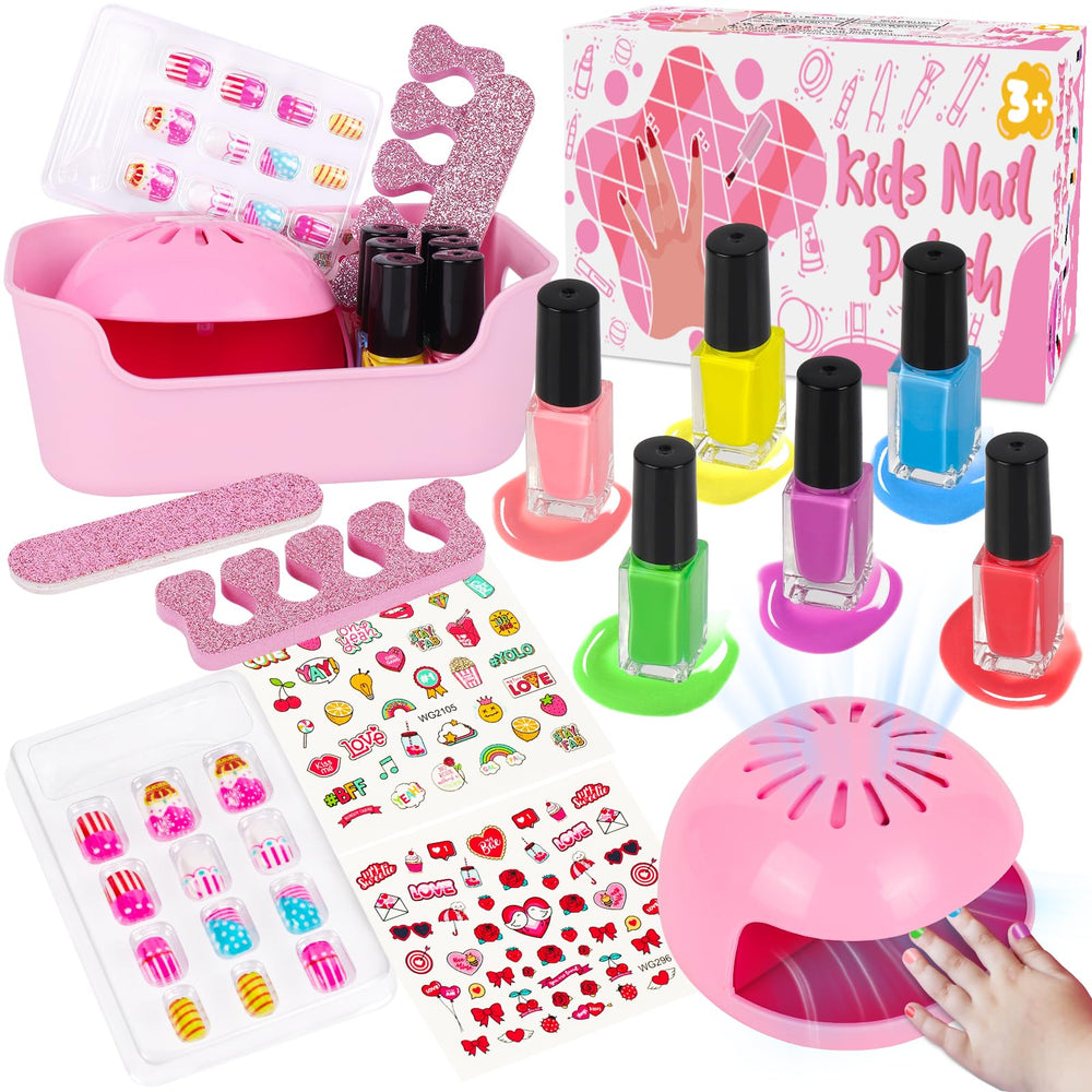 EULRGAUS set de uñas para niñas con colores brillantes para creatividad segura