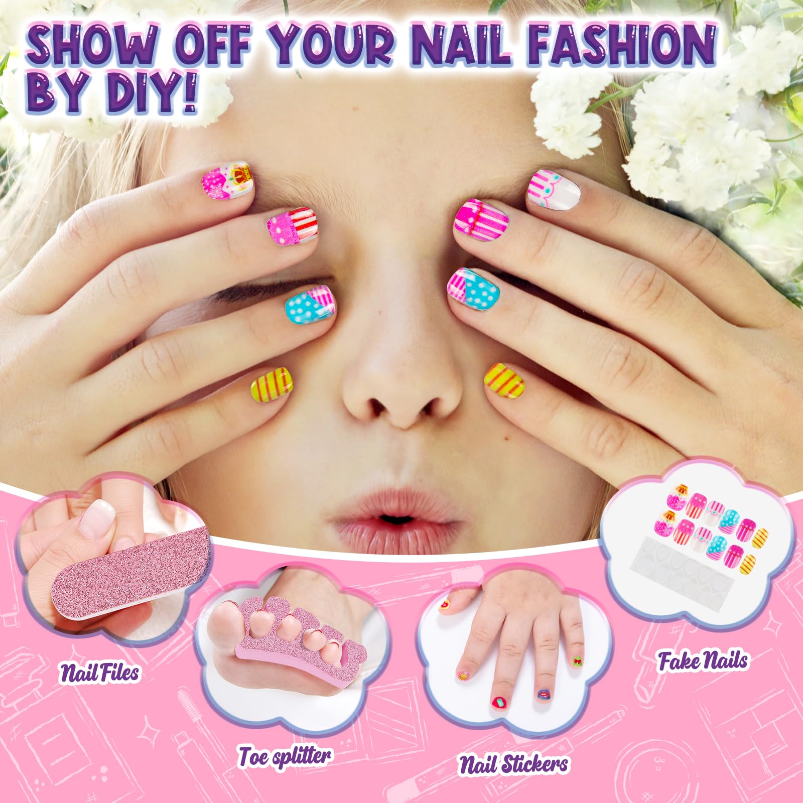EULRGAUS pegatinas para uñas para personalizar diseños divertidos