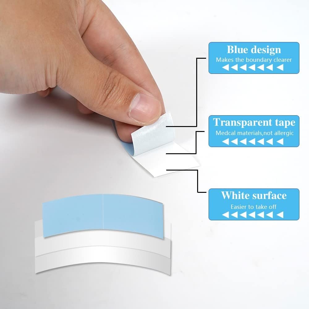 Eumos C-shape design wig tape follows head contours for quick setup