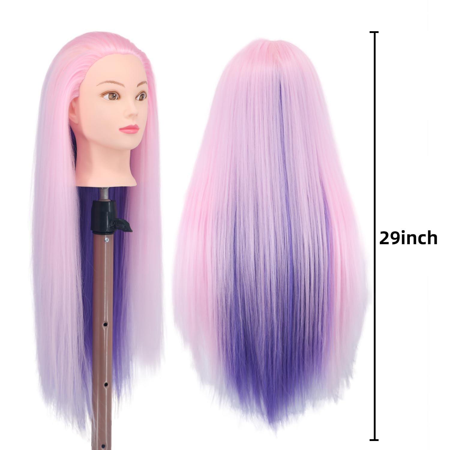 Eumos mannequin head shown with clamp holder for easy setup