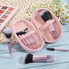EupHHonycs compact travel bag keeps brushes organized while traveling.