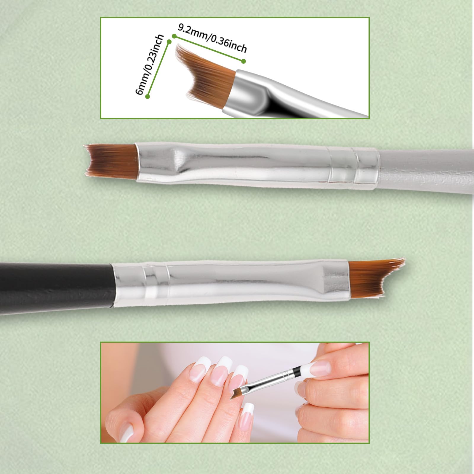 EupHHonycs wooden handle nail art brush with ergonomic grip.
