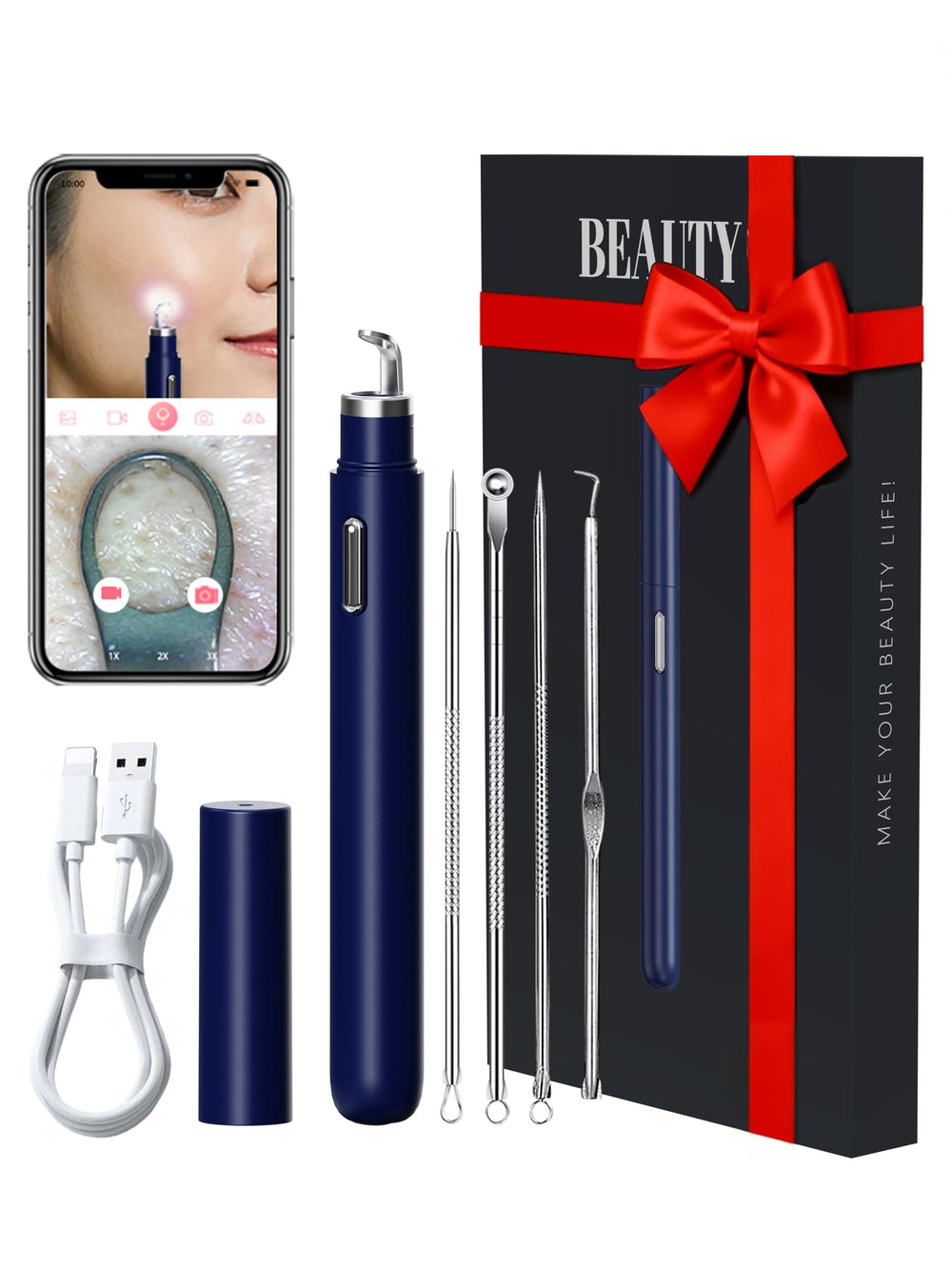 EURART Visual Blackhead Remover Camera enables precise in-skin inspection.