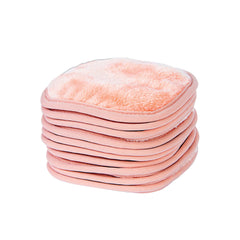 Eurow toallas desmaquillantes de microfibra para rostro coral eliminan maquillaje con una pasada suave.