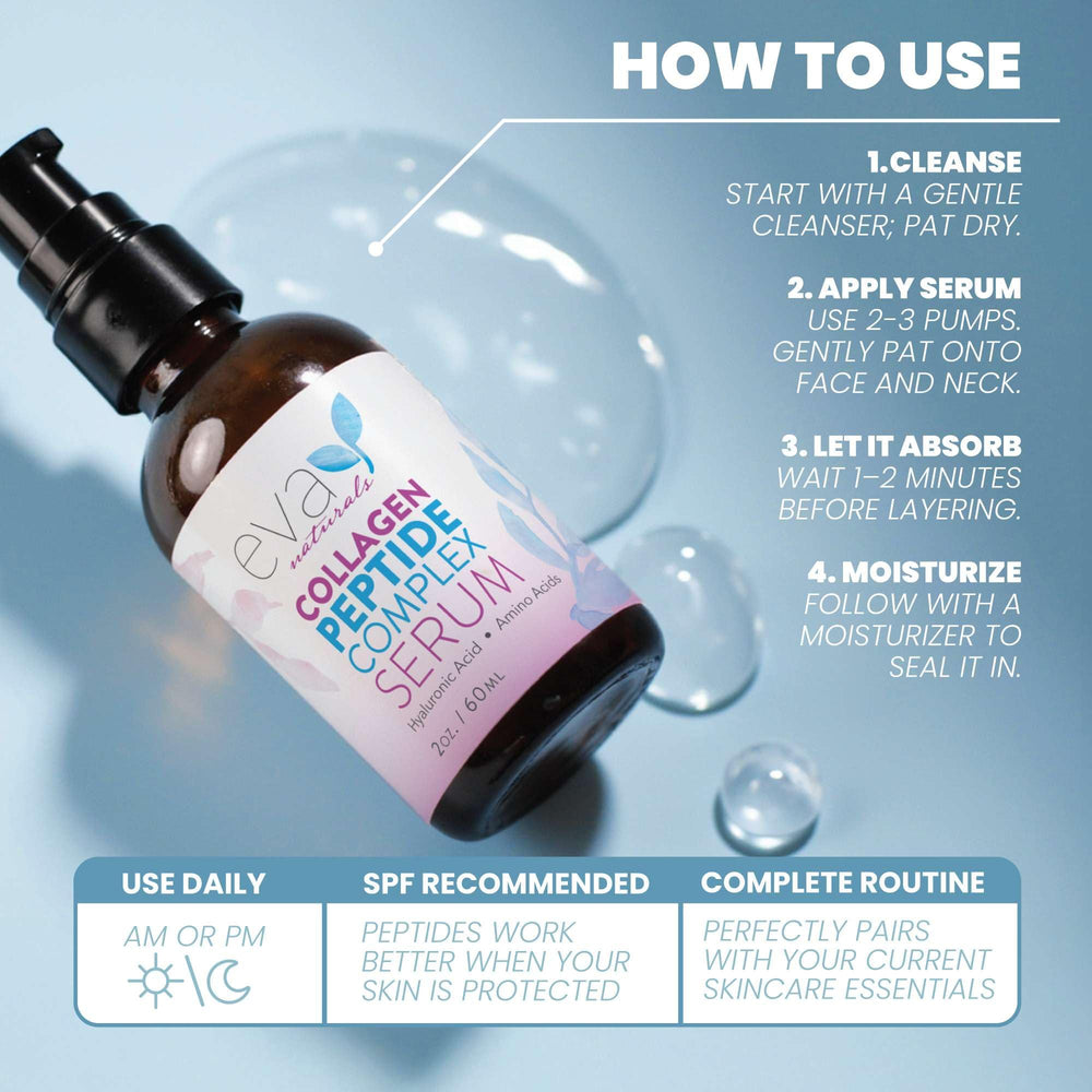 Application on hand with Eva Naturals Serum for a lightweight daily routine
