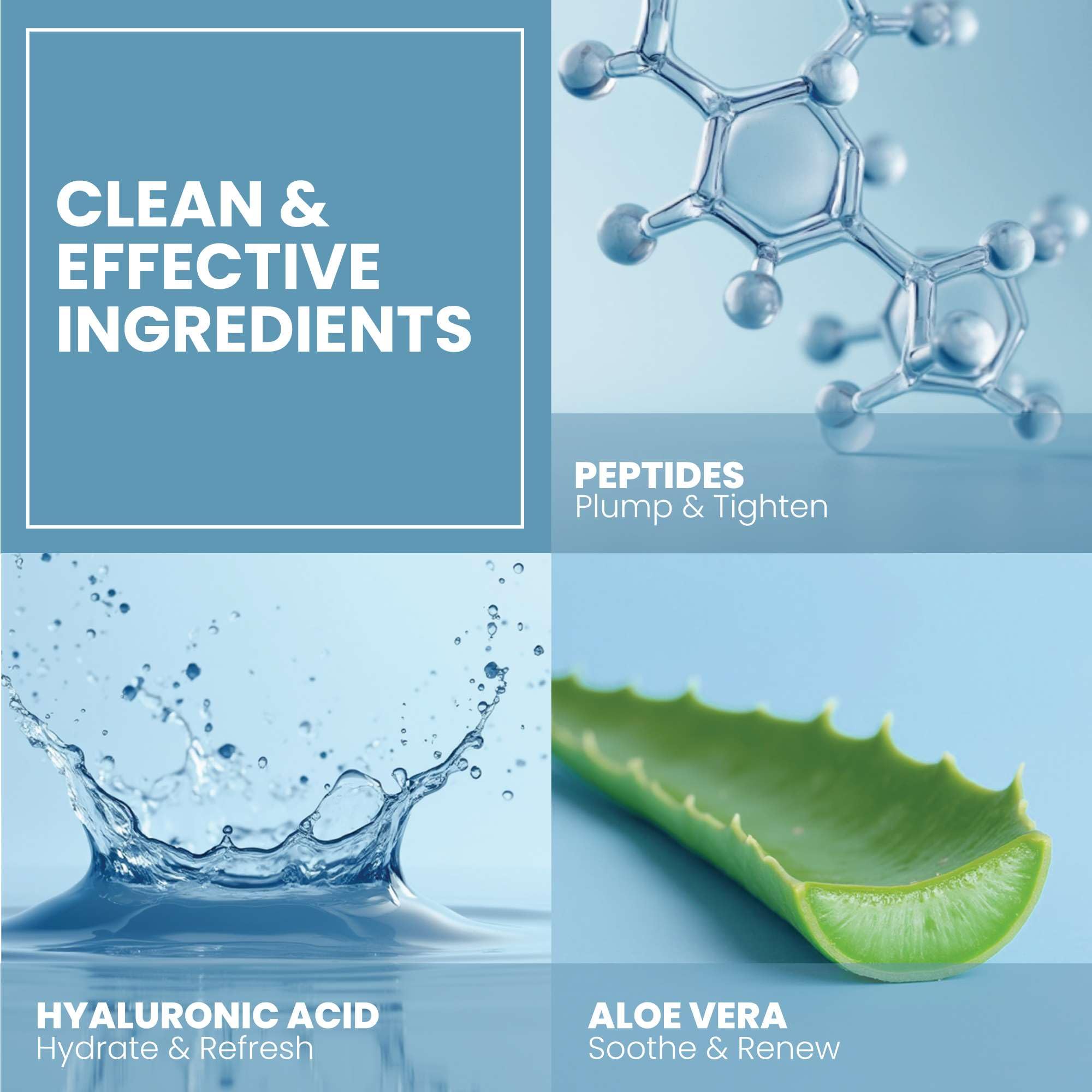 Flat lay of Eva Naturals Serum suggesting daily anti aging use