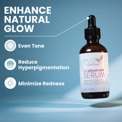 Eva Naturals Niacinamida serum, tono uniforme y cuidado facial.