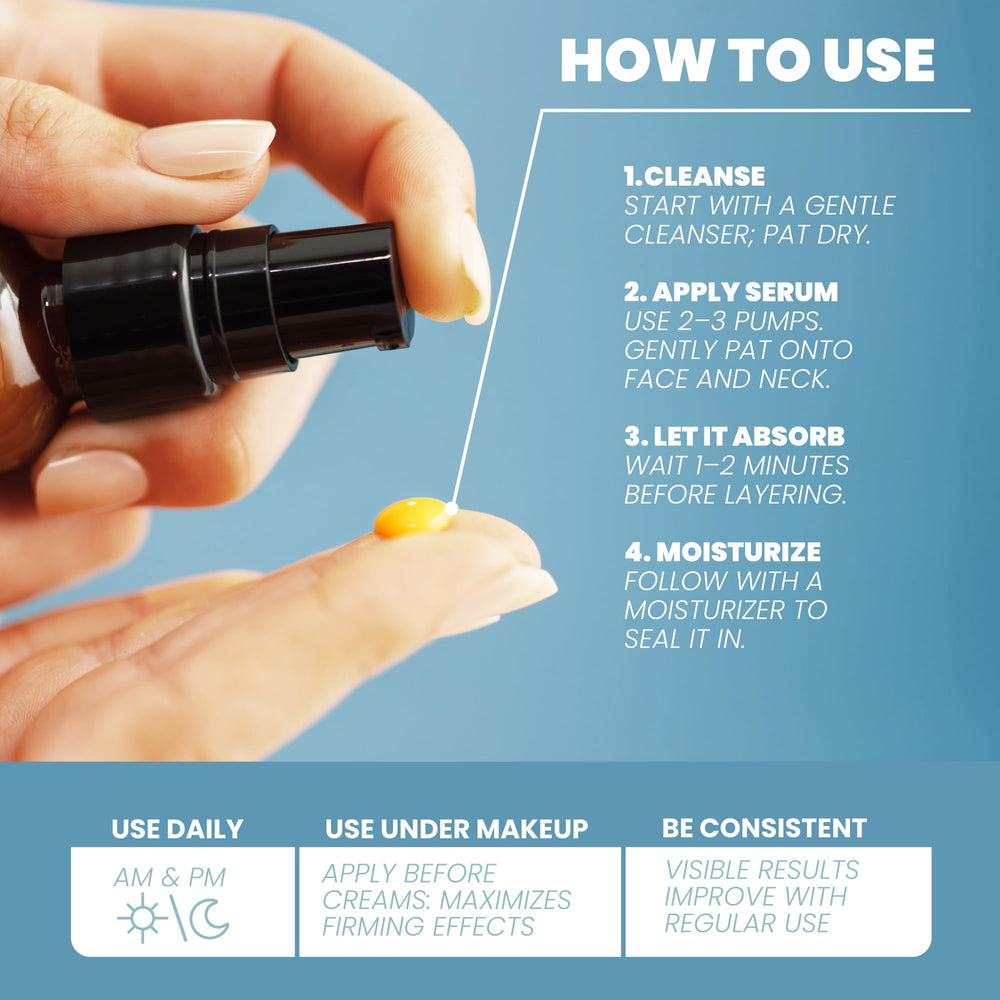 Etiqueta de Eva Naturals 10 Activos Serum revela ingredientes clave para el cuidado diario.