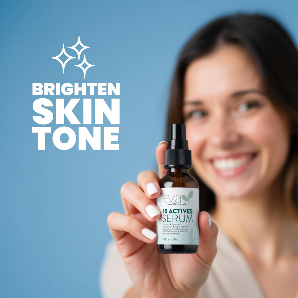 Textura sedosa del serum Eva Naturals para absorción rápida y sin grasa.