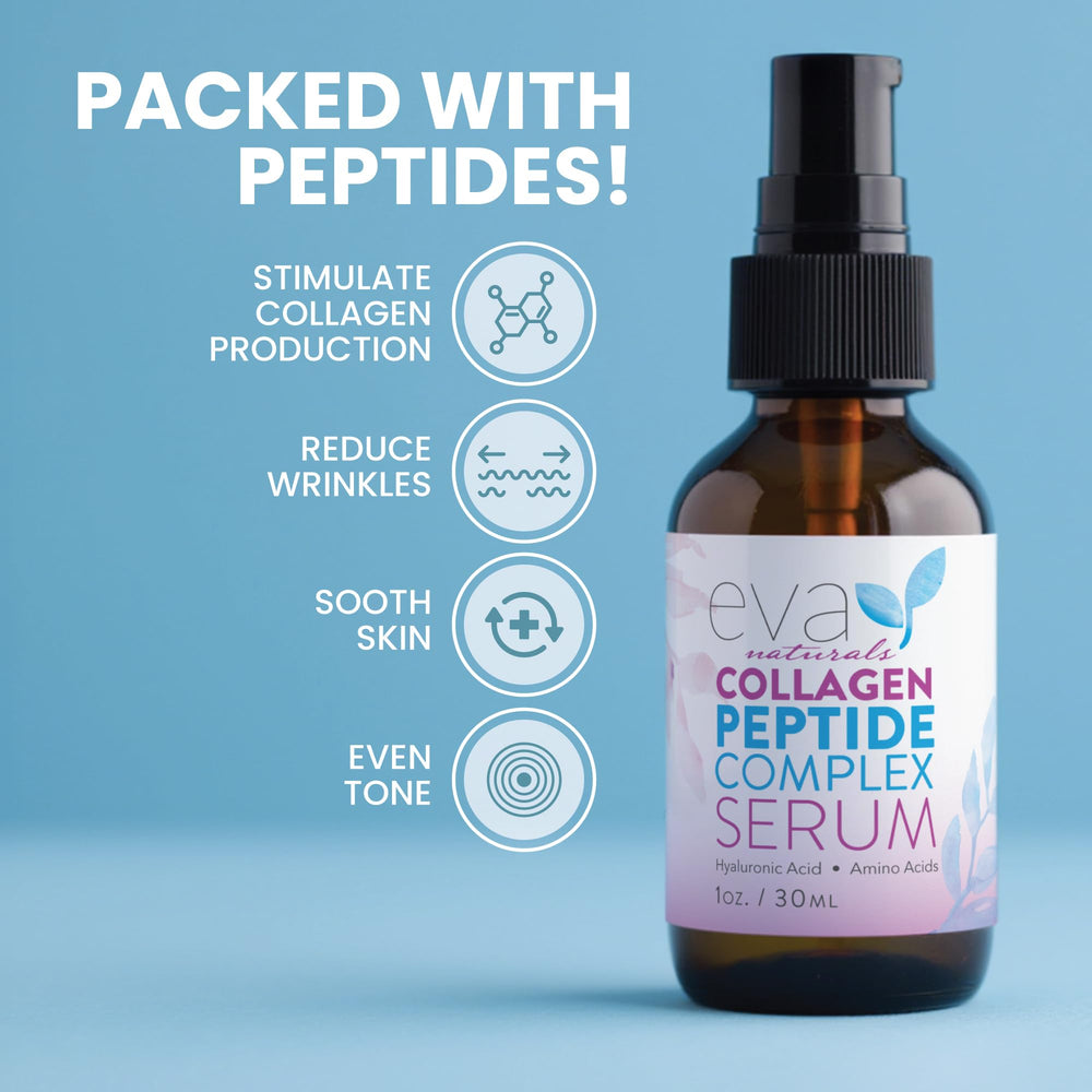 Eva Naturals Suero Multi Péptidos, textura sutil para una aplicación suave.