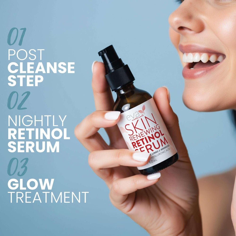Hidratación nocturna Eva Naturals con retinol mejora elasticidad.