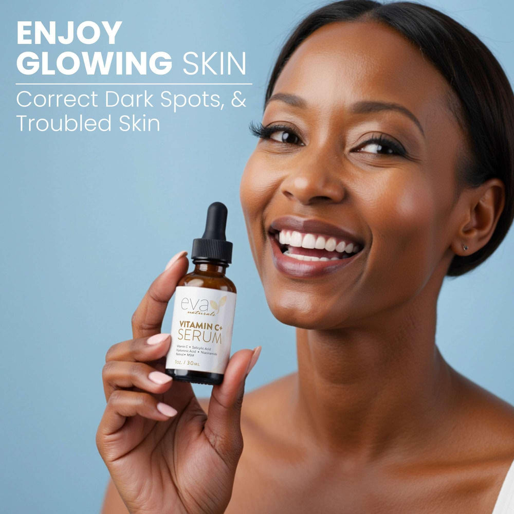 Retinol y MSM en Eva Naturals para refinar textura y firmeza con uso continuo.