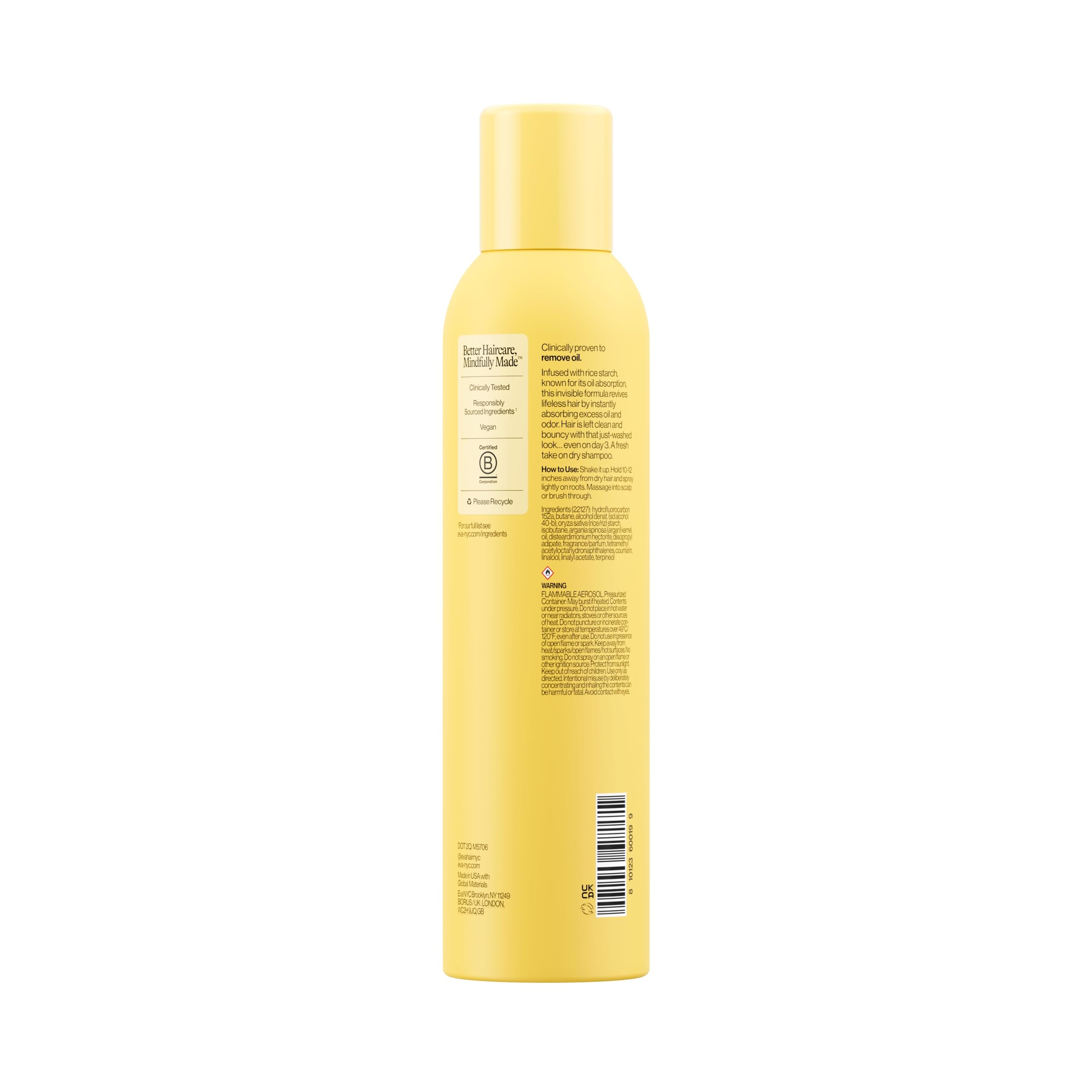 Eva NYC Invisible Dry Shampoo: aplicación suave para revitalizar el cabello entre lavados