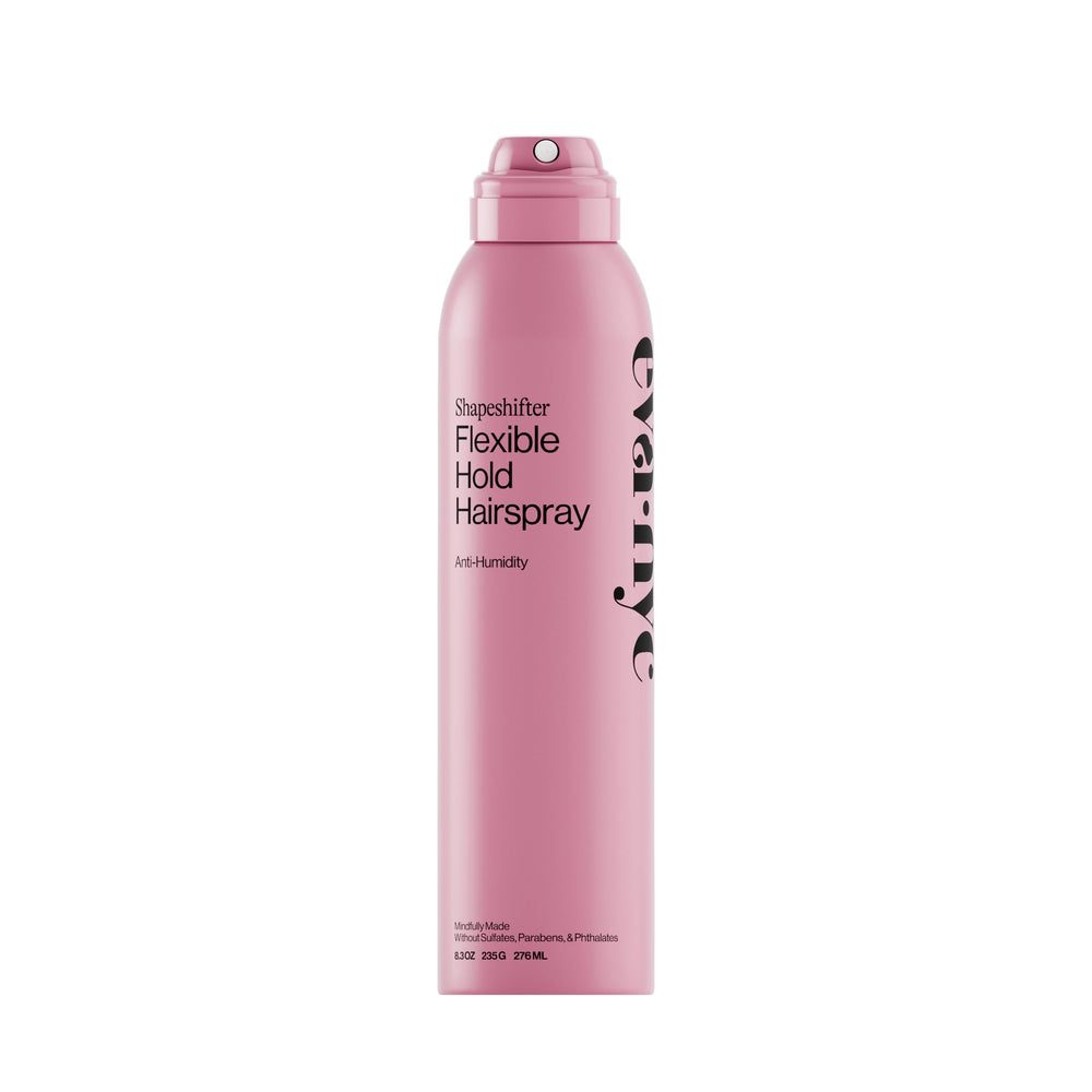 Eva NYC, botella spray fijación flexible para peinado duradero.
