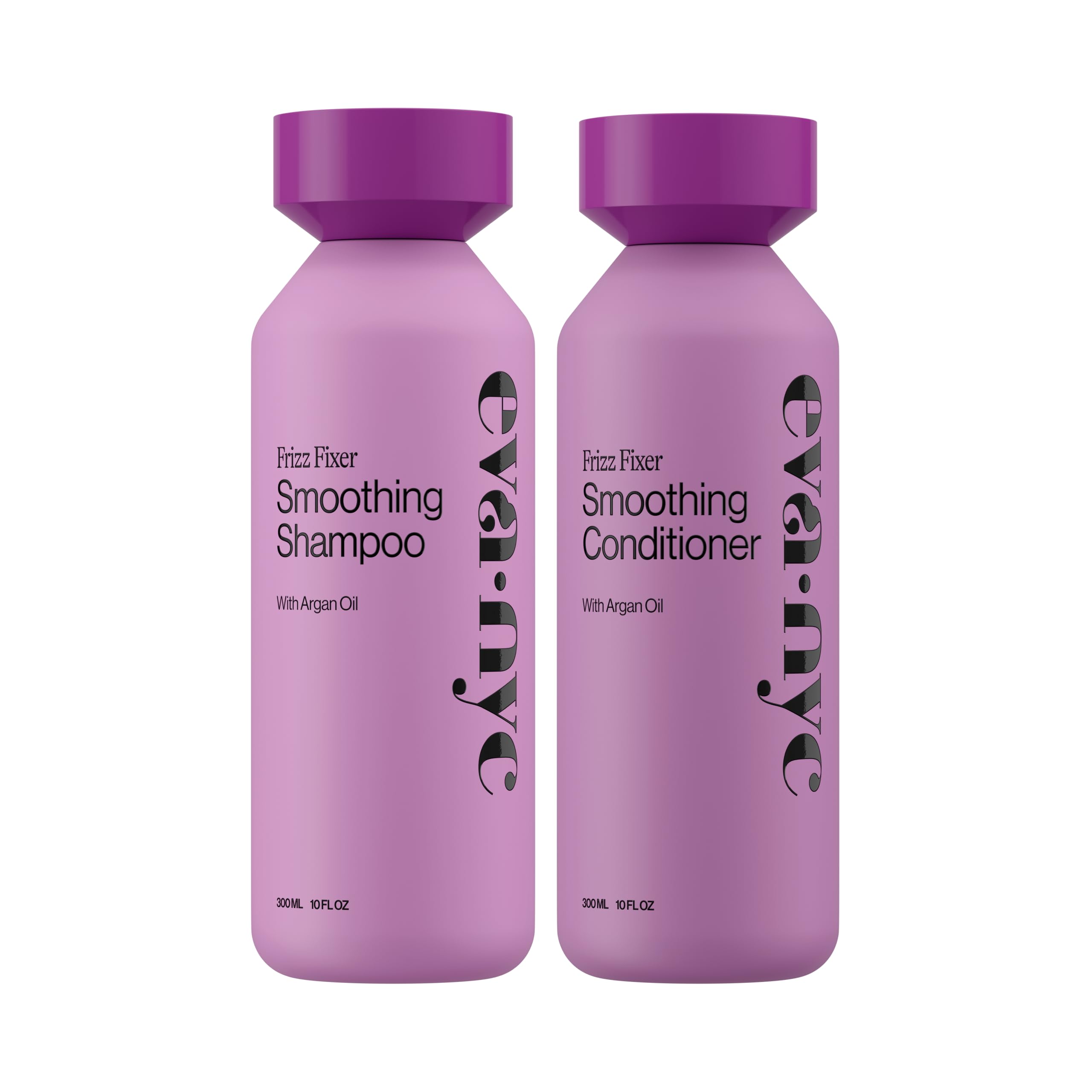 Eva NYC Frizz Fixer Champú: botella visible, promueve cabello suave y con menos frizz.