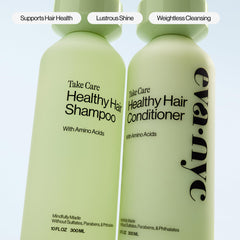 Color-safe Eva NYC Gentle Daily Cleansing Shampoo protects color-treated hair