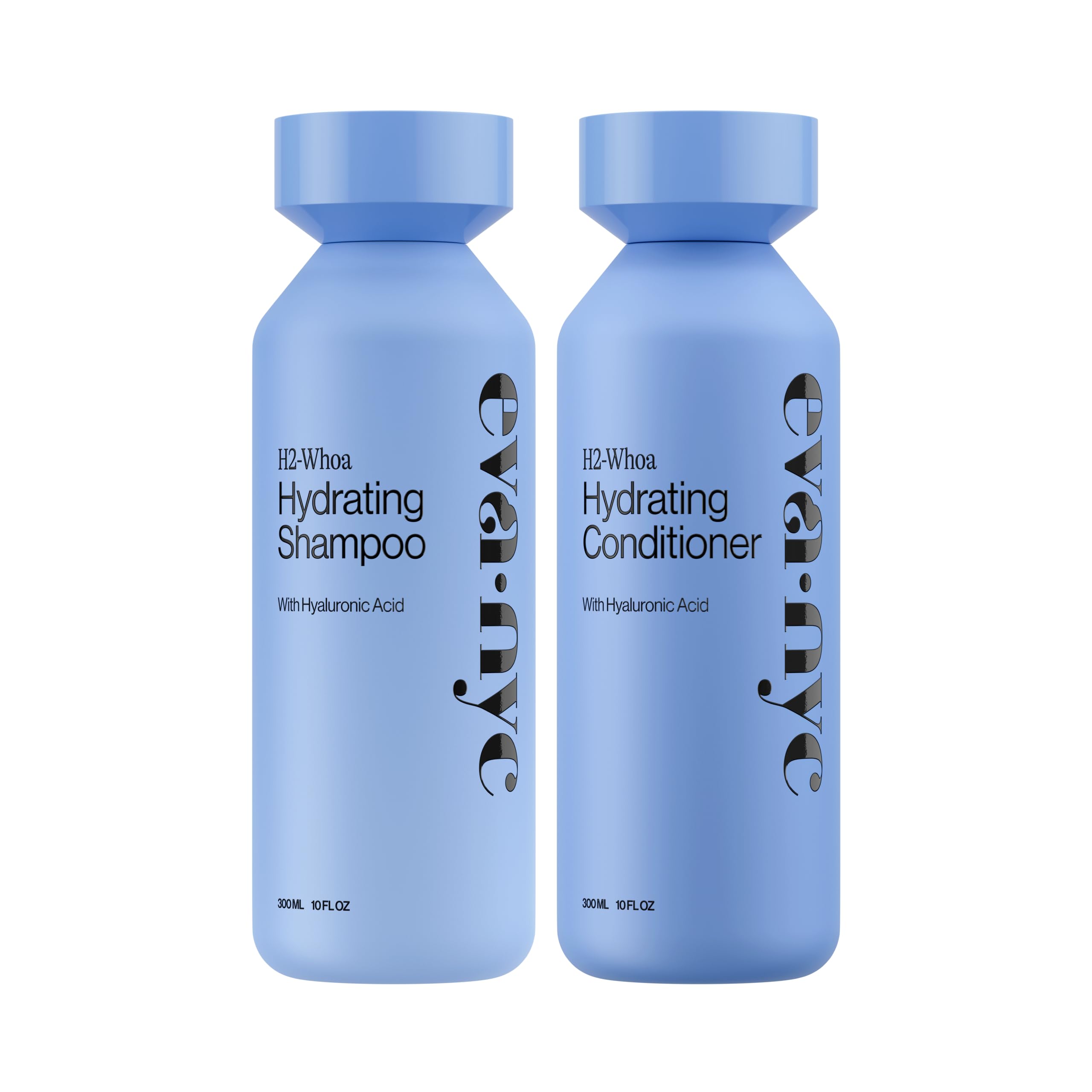 Eva NYC hydrating shampoo bottle showing moisture-first formula and shine benefits