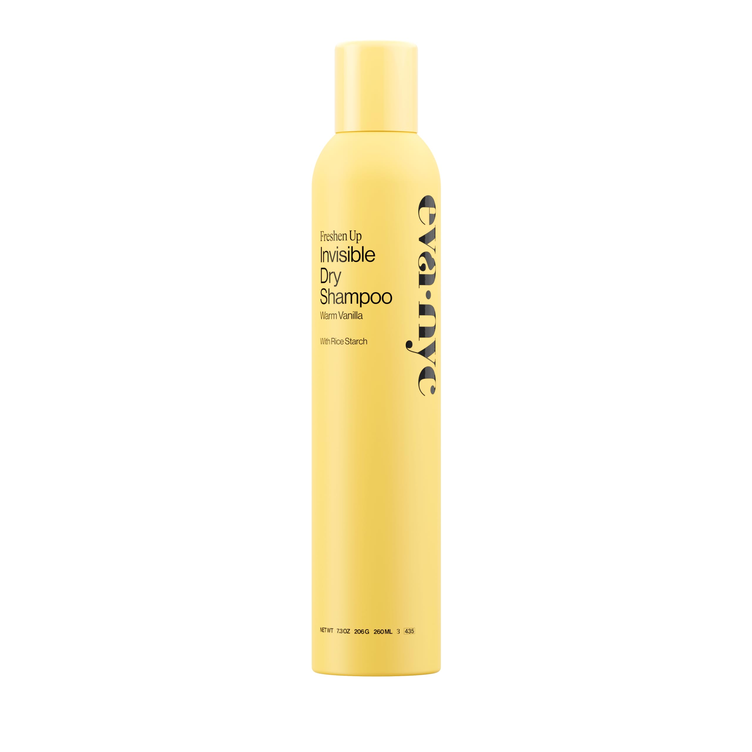 Champú en seco invisible Eva NYC, botella visible absorbiendo grasa para un aspecto limpio