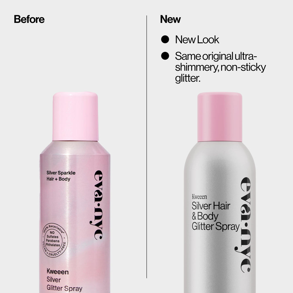 Eva NYC Kweeen, brillo ultra-resplandor para cabello y piel.