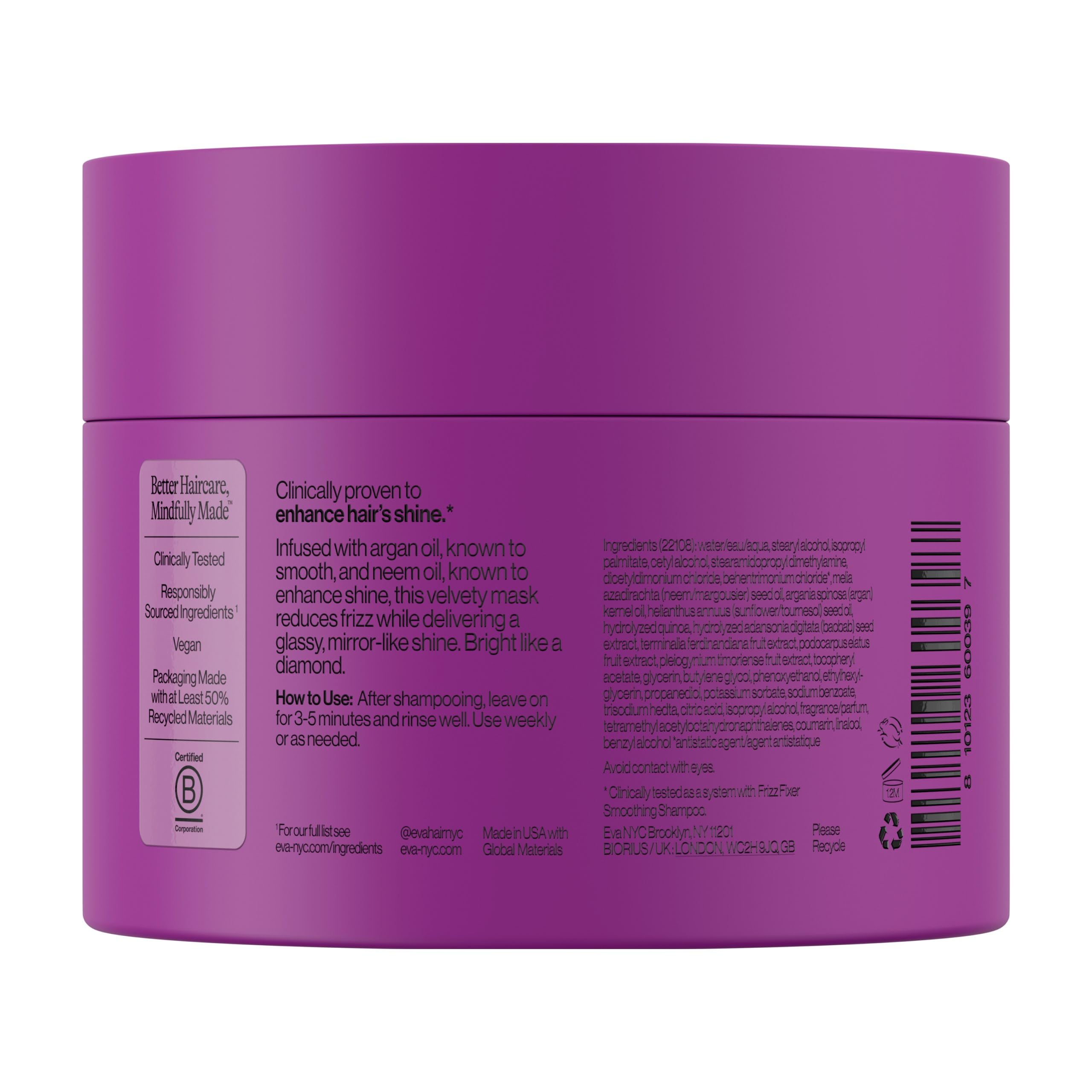 EVA·NYC mascarilla sin encrespamiento aceite de argán para brillo intenso