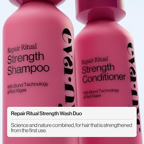 Eva NYC Ritual Repair Conditioner bottle pour reveals nourishing, color-safe care.