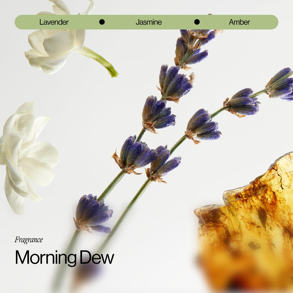 Morning Dew lavender scent in Eva NYC Take Care line with botanical notes