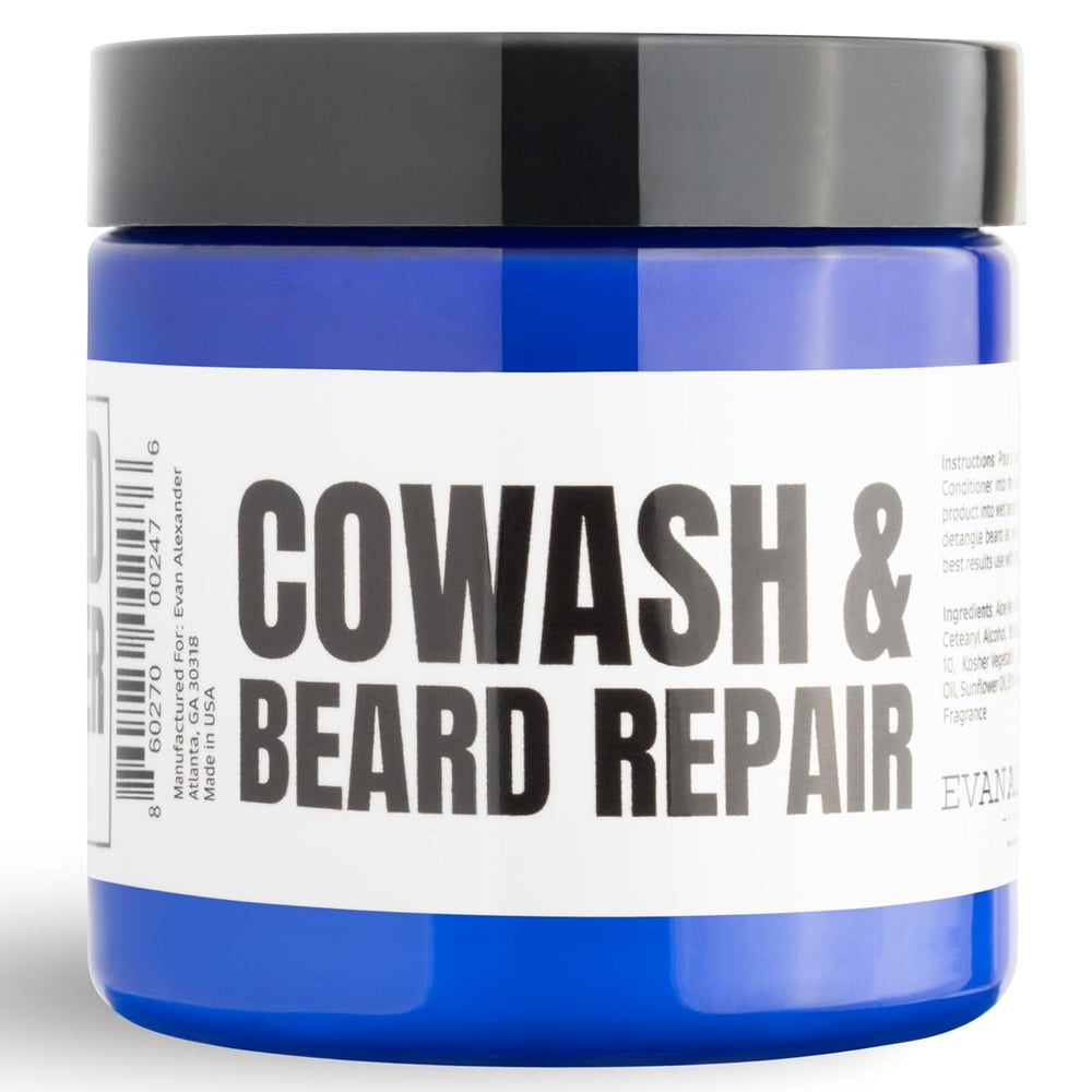 Earthy tobacco and amber scent in Evan Alexander conditioner boosts daily grooming.
