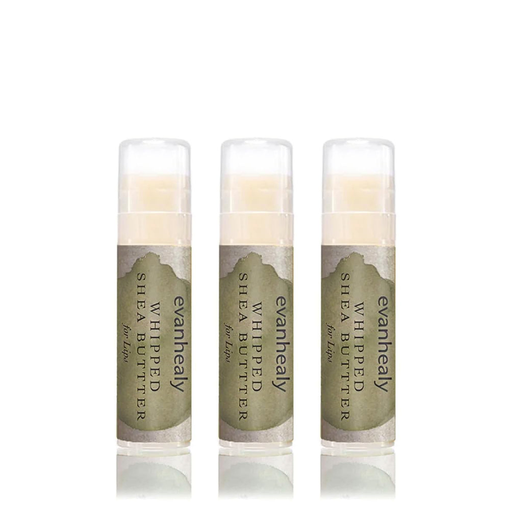 evanhealy whipped shea butter lips 3-pack nourishes lips with red raspberry seed oil