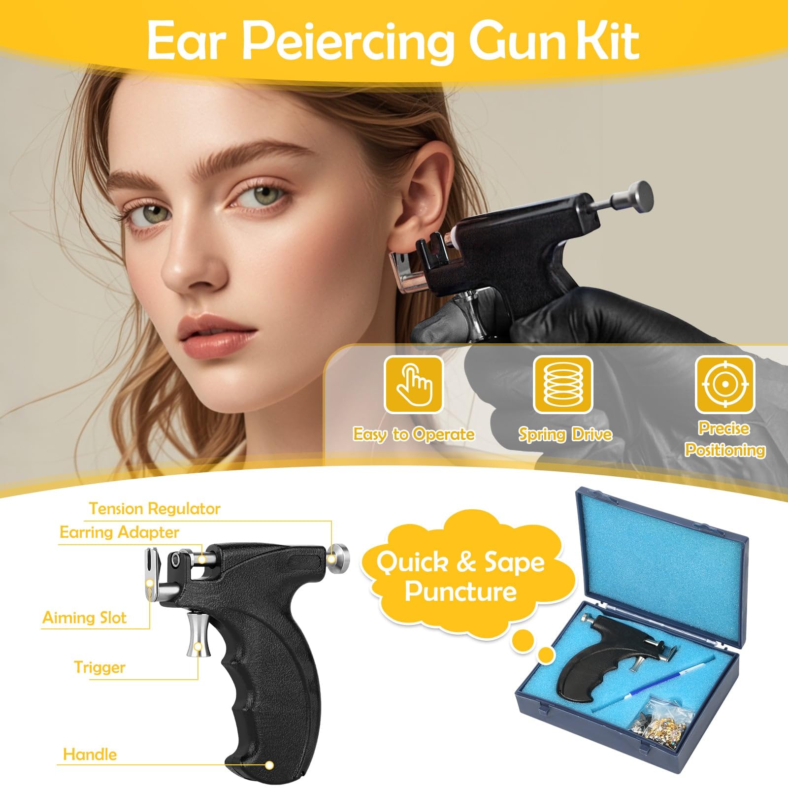 Aretes de acero inoxidable Evatage, enfoque cercano, duraderos para uso diario