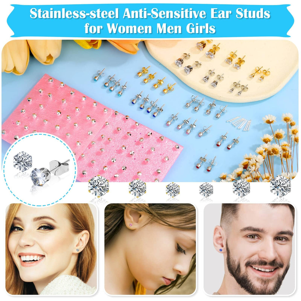Aretes tipo varilla plateados Evatage con acabado pulido.