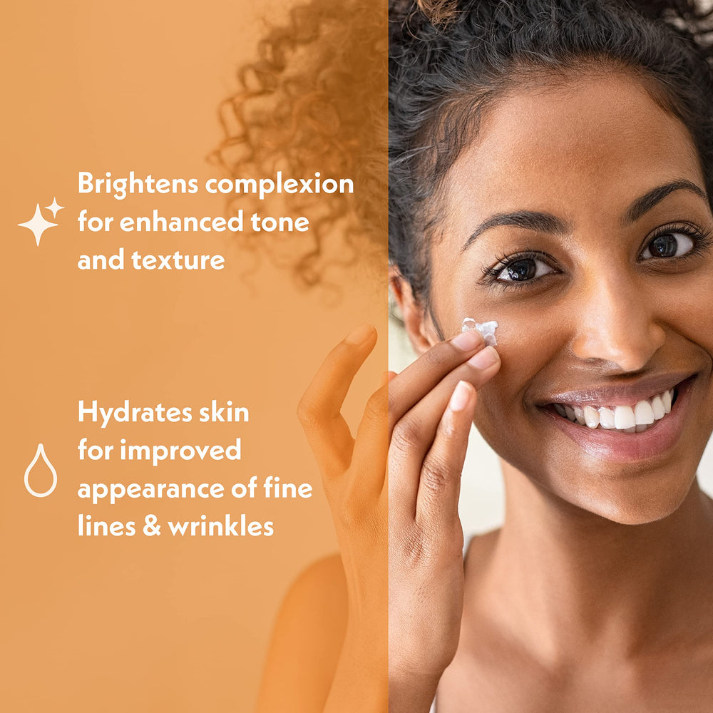 Applying Eve Hansen Vitamin C night cream to face and neck