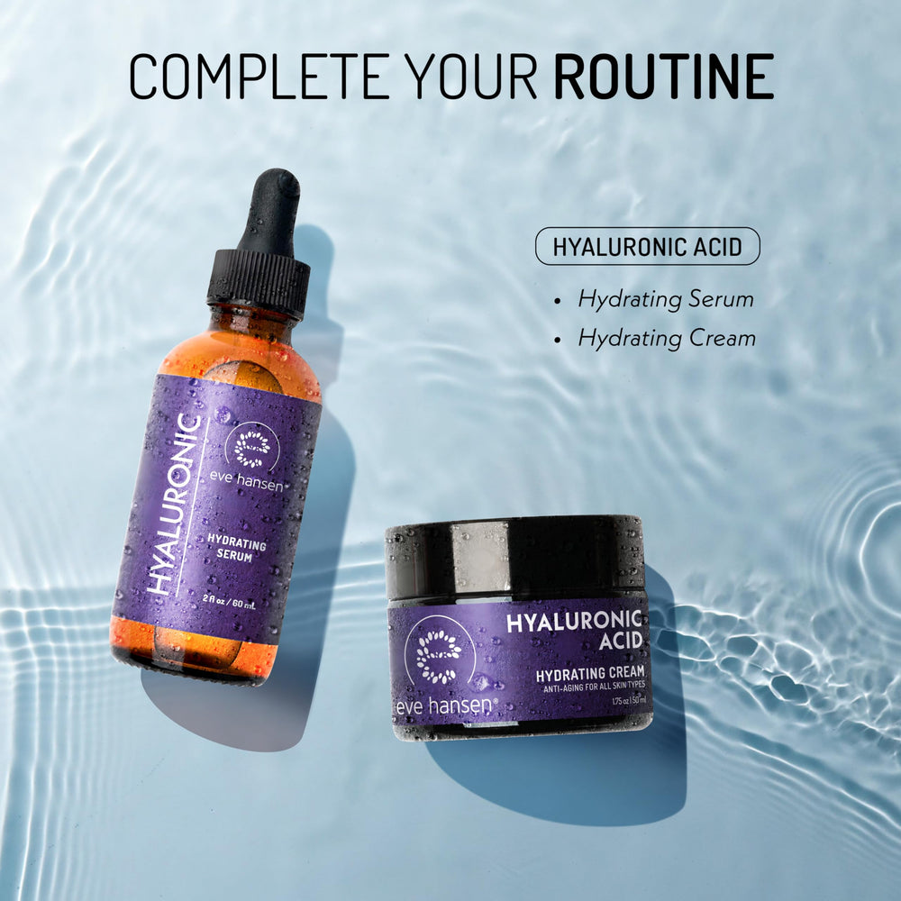 Eve Hansen Hyaluronic Acid Serum includes green tea extract for daily care.