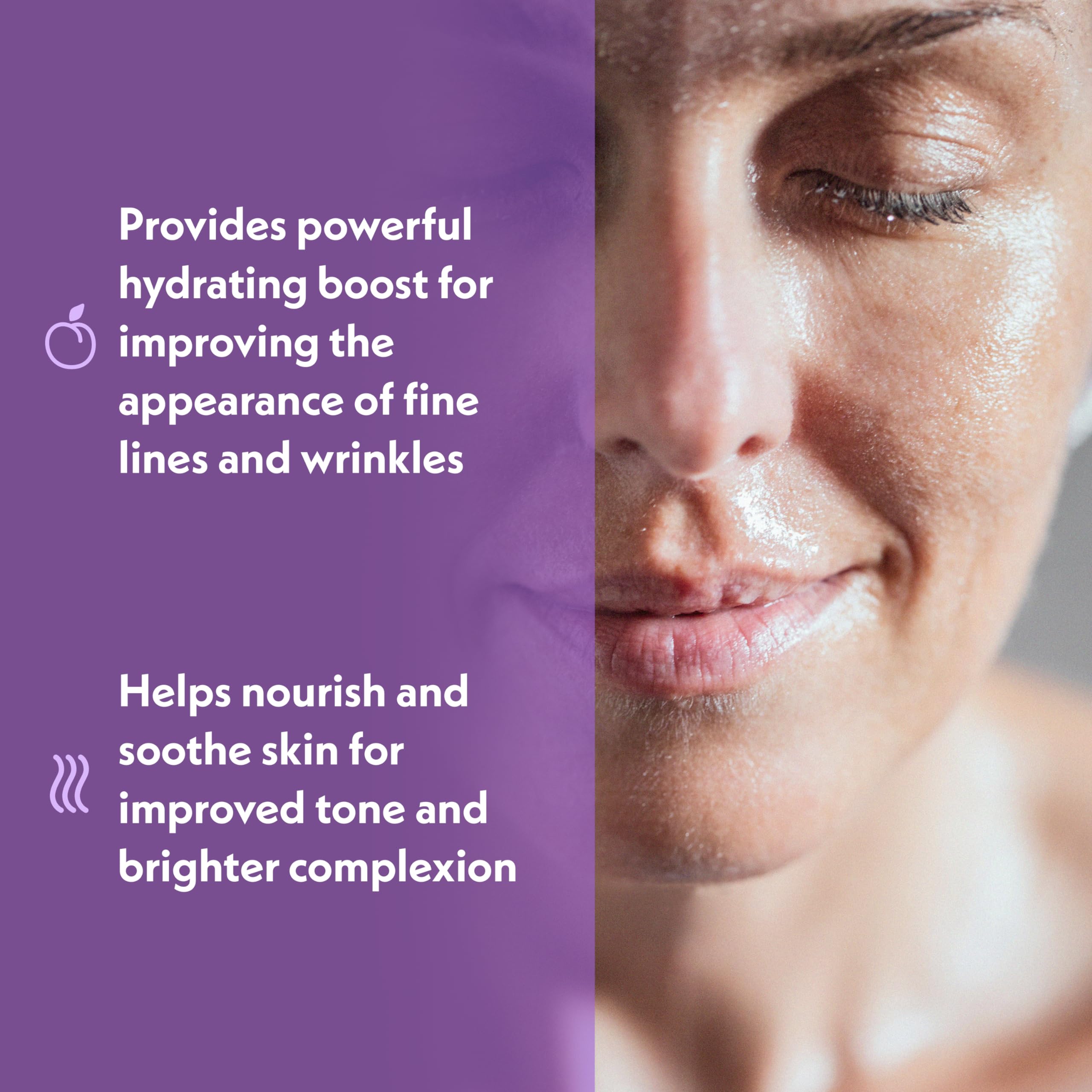 Eve Hansen Hyaluronic Acid Serum texture swirl demonstrates light, non-greasy feel.