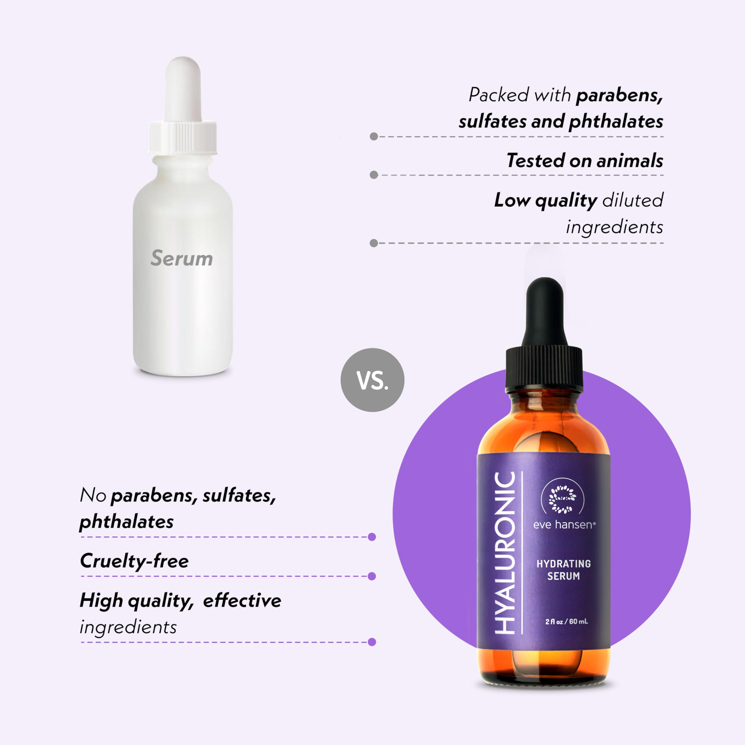 Eve Hansen Hyaluronic Acid Serum vitamin C and E for brightening and even tone.