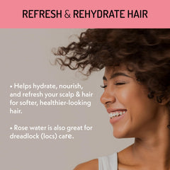 Eve Hansen Rose Water Spray close-up label emphasizes vegan, cruelty-free formula.