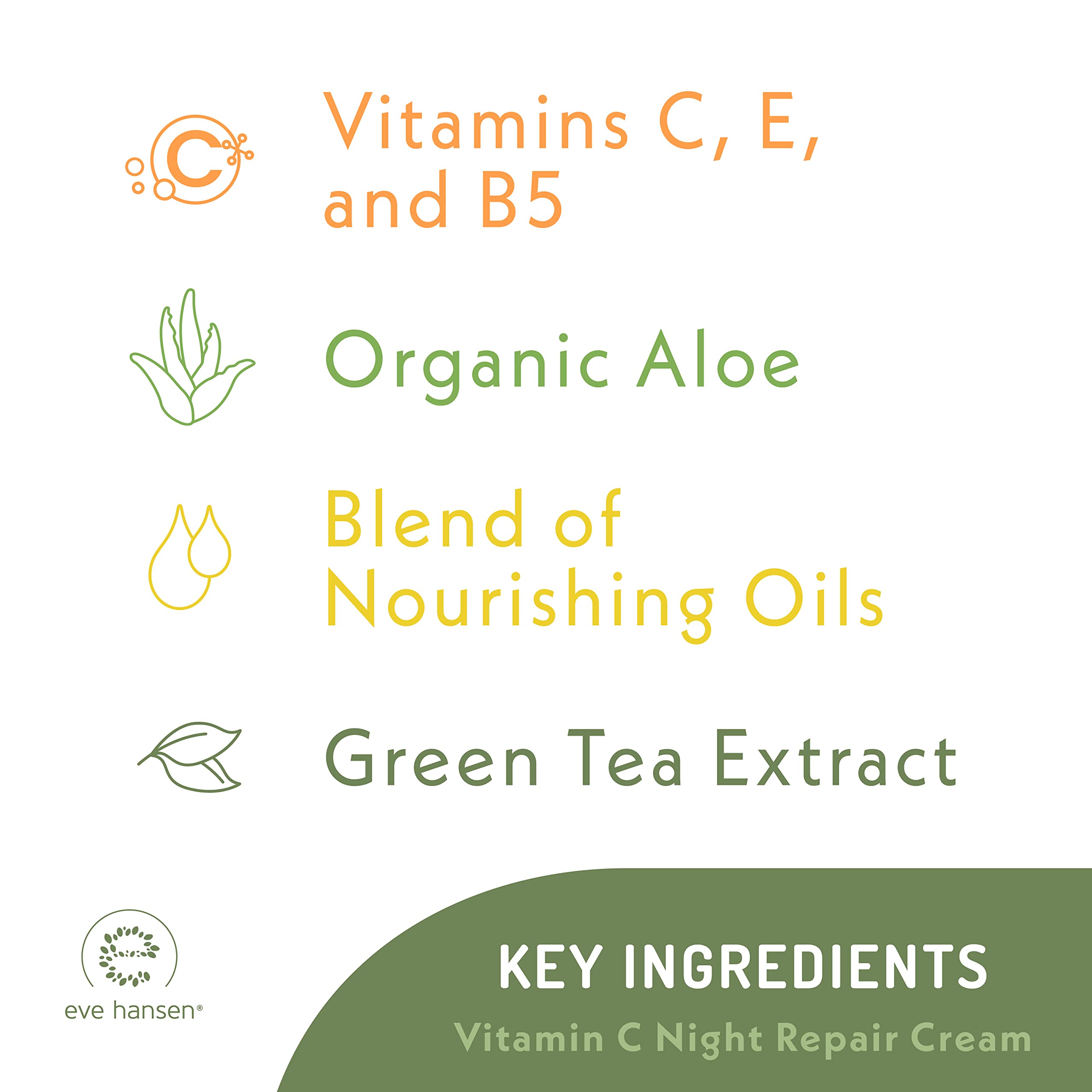 Evening care with Eve Hansen helps balance skin tone