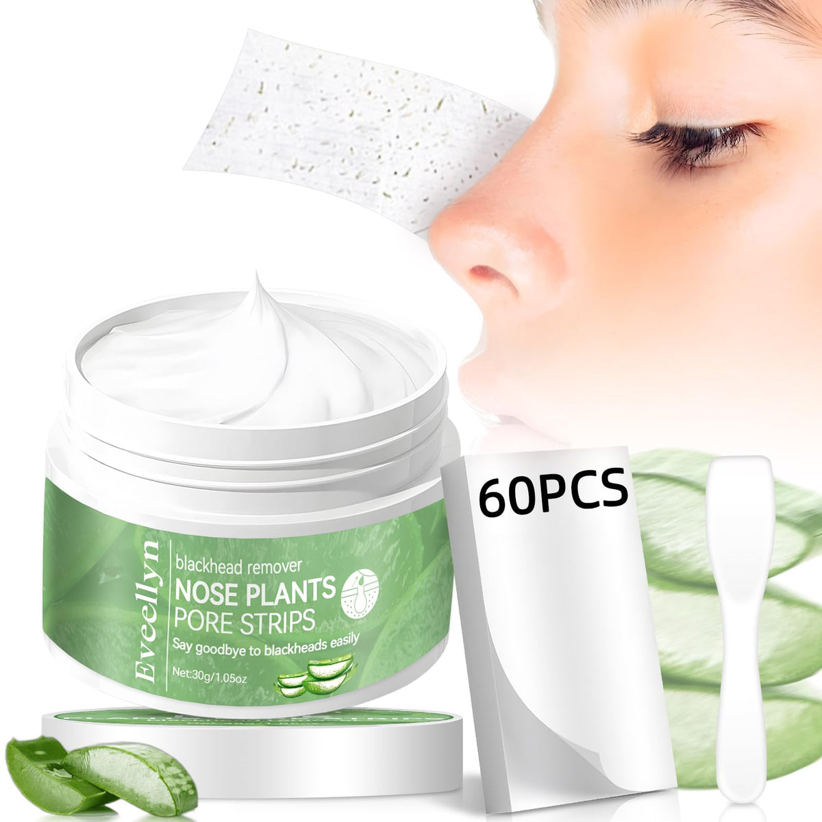 Mascarilla Eveellyn extractora de puntos negros para nariz, purifica poros y reduce impurezas.