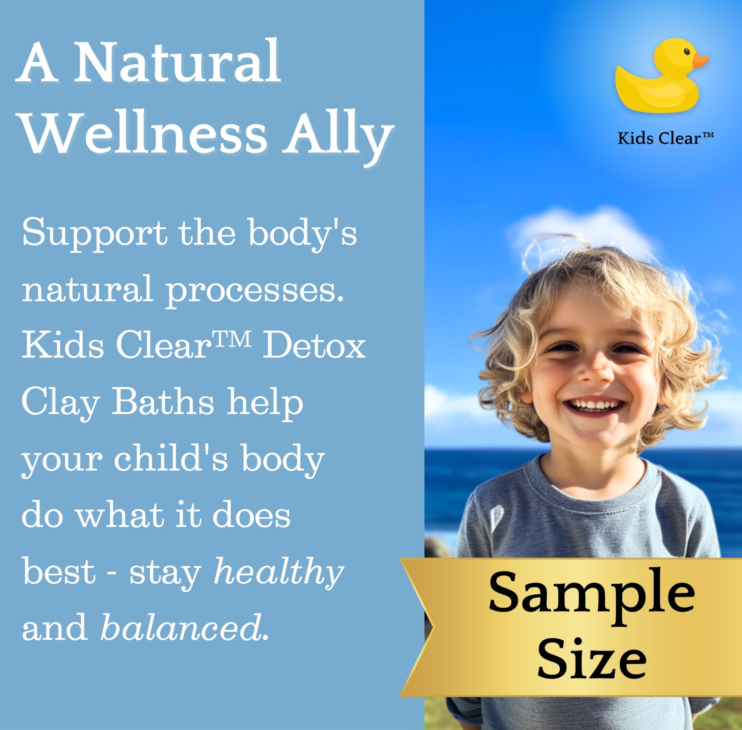 EvenbetterNow Kids Clear Detox Bath niño disfrutando un baño suave.