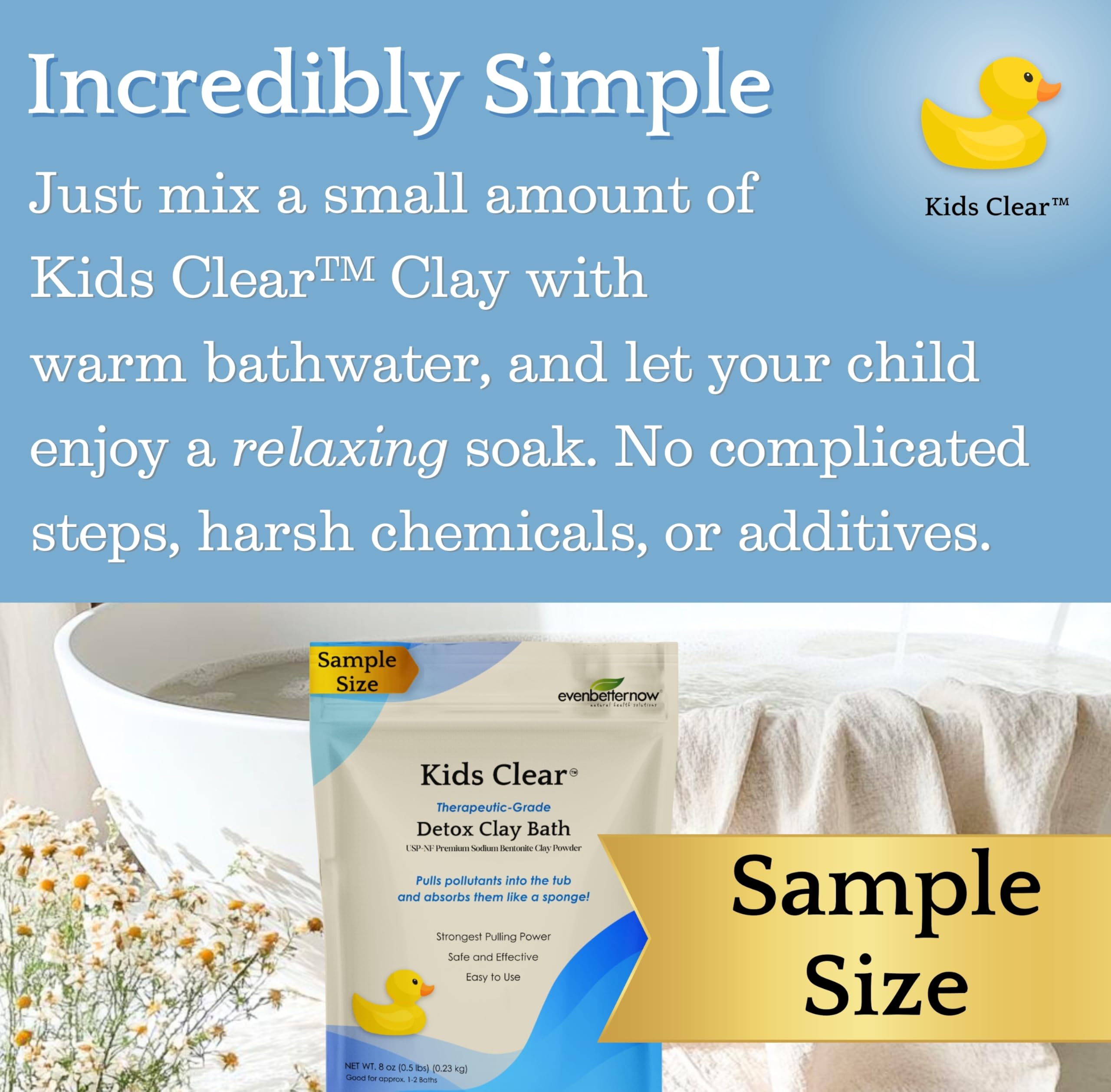 EvenbetterNow Kids Clear Detox Bath origen en Estados Unidos y calidad.