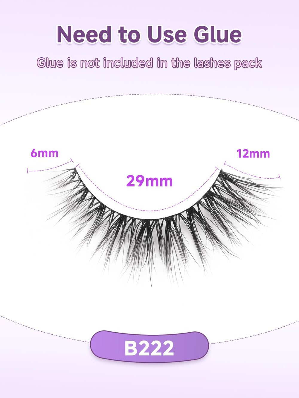 EVENTILL flat-band lashes 0-1mm lightweight for all-day comfort