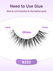 EVENTILL flat-band lashes 0-1mm lightweight for all-day comfort