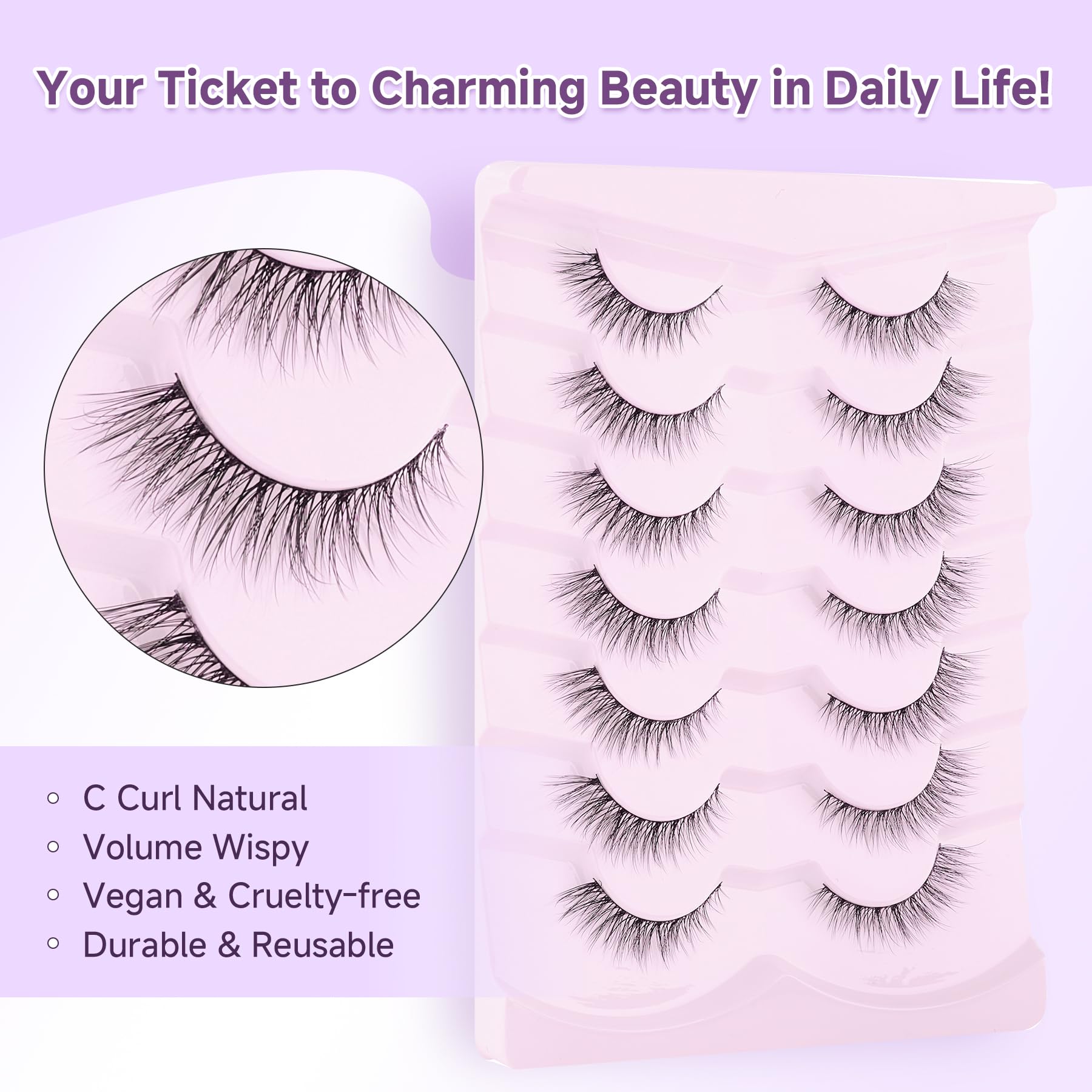 EVENTILL glasses-friendly lashes designed for wearers