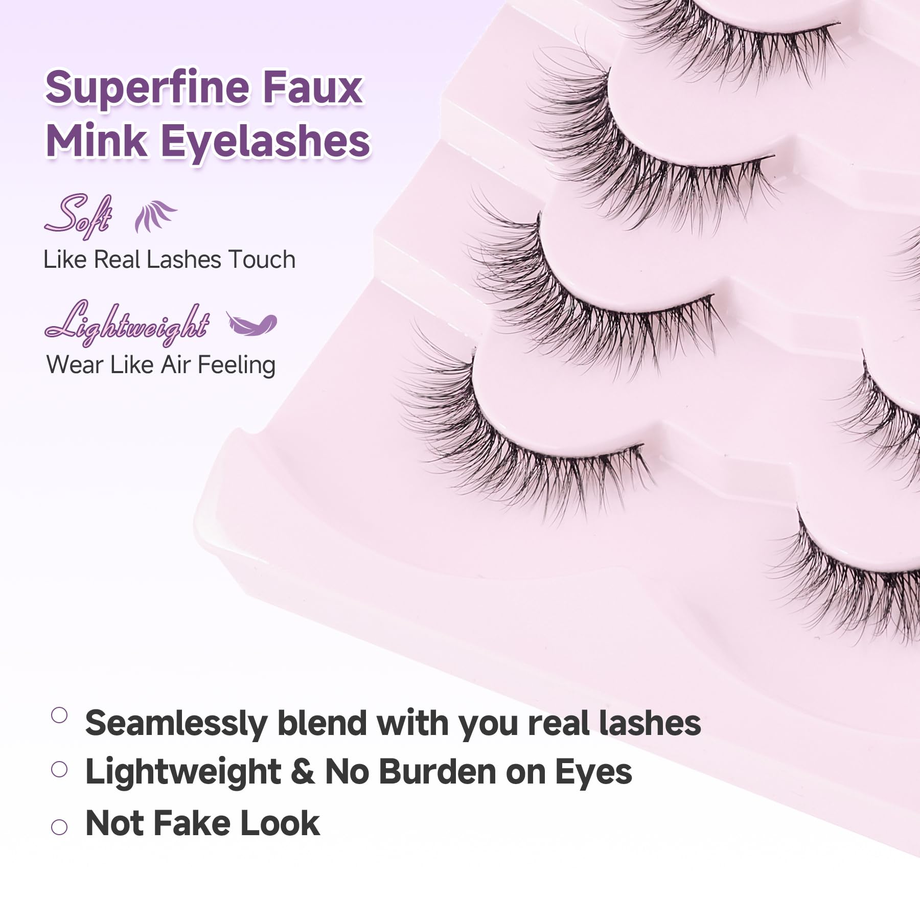 EVENTILL seven-pair pack lashes versatile for day to night looks