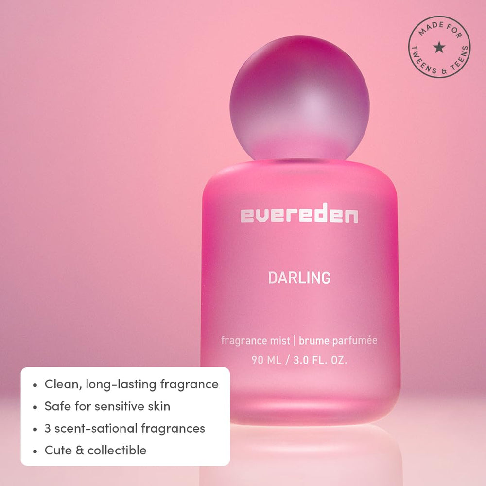 Evereden Darling bottle closeup highlighting vegan formula